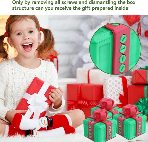 Frdhee Annoying Gift Box with Screws, 3D Printed Prank Screw Box Surprise Funny Prank Christmas Gift Box, Hilarious Money Card Container, Novelty 3D Printed Annoying Box, 6.5x6.5cm(Red green) in Saudi Arabia