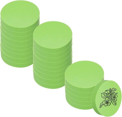 PATIKIL 24Pcs 2" Rubber Carving Blocks, Soft Linoleum Art Carving Block Round Crafts Stamp Making for Printmaking Stamps Carving Supplies, Pink in Saudi Arabia