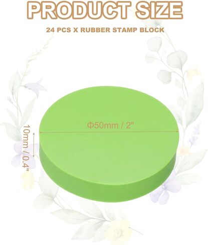 PATIKIL 24Pcs 2" Rubber Carving Blocks, Soft Linoleum Art Carving Block Round Crafts Stamp Making for Printmaking Stamps Carving Supplies, Pink in Saudi Arabia