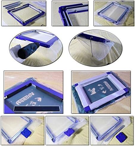 TECHTONGDA 9x12 بوصة إطار الشاشة شبكة طباعة الشاشة الحريرية شبكة تمتد الإطار الغراء الحرة تمتد إطار الشاشة in Kuwait