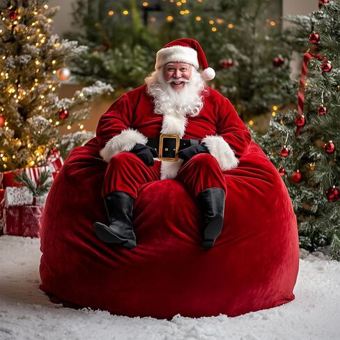 56 x 36Inch Christmas Santa Bag, Large Gift Sack Bags for Wrapping Christmas Gift Presents, Red Velvet Santa Bag, Giant 1Pcs in Saudi Arabia