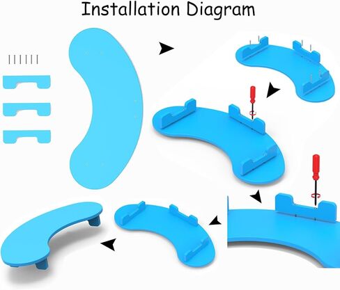 حامل شاشة زاوية منحني من الخشب الصلب، حامل شاشة قوسي لتنظيم المكتب المكتبي، ارتفاعان وحجمان لرف الكمبيوتر (اللون: أسود، الحجم: كبير-11 سم (4 3/8")) in Kuwait