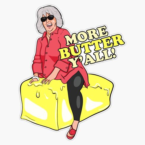 Magnet More Butter Y_All! Magnetic Vinyl Sticker 5" in Saudi Arabia