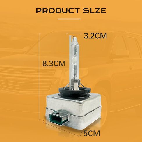 D1S HID Headlight Bulb, 6000K Xenon Light Bulb, 35W 3800Lumens Replacement 85410 85415 66140 66144, Plug and Play Fog Bulbs 2PCS in Saudi Arabia