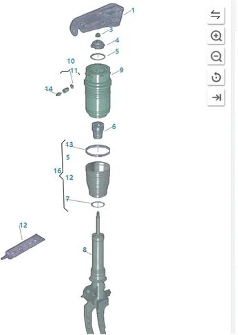 Automobile Suspension Shock Absorber Is Suitable Compatible For Porsche Cayenne, 955343033, 955358039 Air Shock Strut in Saudi Arabia