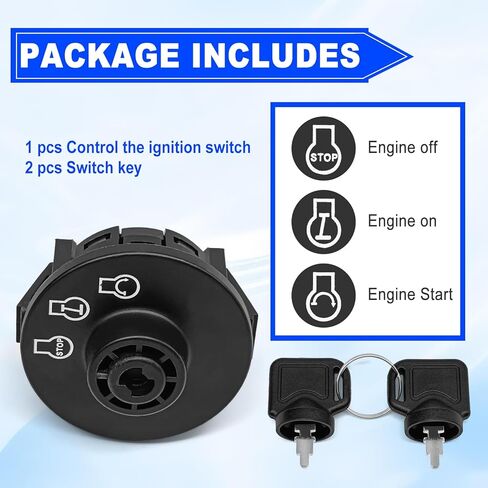 مفتاح إشعال جزازة الركوب، متوافق مع TimeCutter ZS، Quest، Next Lazer Z، سلسلة SS، Exmark Lazer Z، Toro Z Master، 3 Postion Lawn Mower Switch استبدال OE #137-4100، 117-2221 in Saudi Arabia