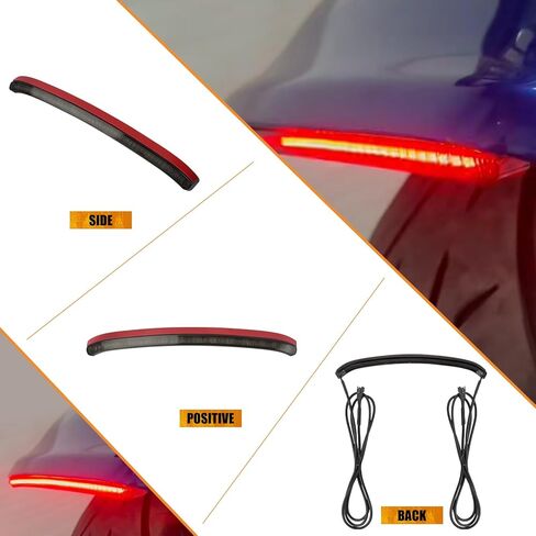 ضوء خلفي LED للحاجز الخلفي متوافق مع Harley Fat Boy FLFB FLFBS 2018–2025، ضوء إشارة الانعطاف للفرامل (عدسة مدخنة) in Saudi Arabia