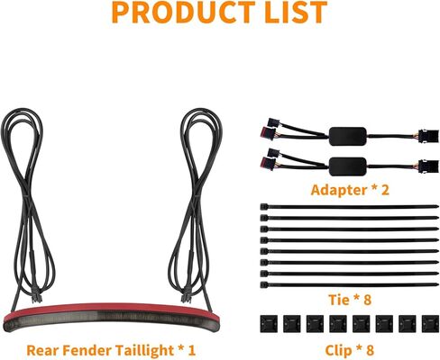 ضوء خلفي LED للحاجز الخلفي متوافق مع Harley Fat Boy FLFB FLFBS 2018–2025، ضوء إشارة الانعطاف للفرامل (عدسة مدخنة) in Saudi Arabia