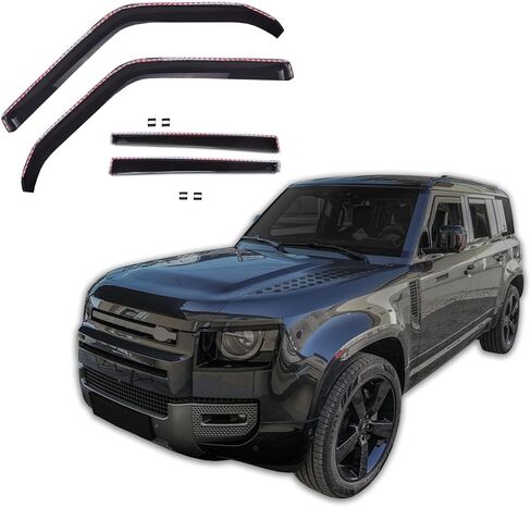 in Channel Rain Guards for Car Windows 2020-2025 Land Rover Defender (110, 130), Durable Window Vent Visors Deflectors, Custom Fit, All Weather 4 pcs. in Saudi Arabia