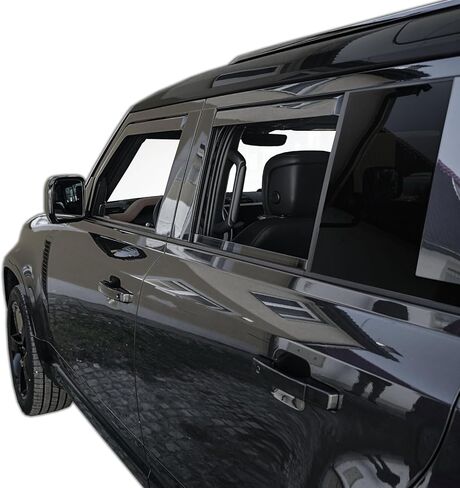 in Channel Rain Guards for Car Windows 2020-2025 Land Rover Defender (110, 130), Durable Window Vent Visors Deflectors, Custom Fit, All Weather 4 pcs. in Saudi Arabia