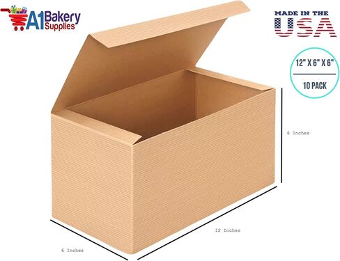 Kraft Gift Boxes 10 Pack (12 x 6 x 6) in Kuwait