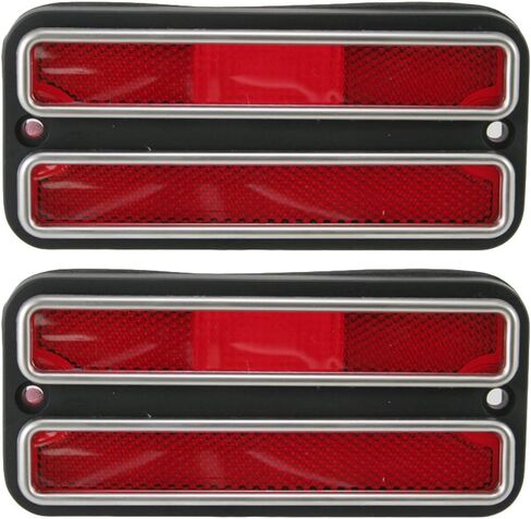 2 Piece Driver & Passenger Side Rear Marker Light Assembly Set Compatible with 1968-1972 Chevrolet C10 C20 C30 K10 K20 K30 GMC C/K15-C1500 Truck C/K25-C1200 C/K35-C3500 GM2860102 in Saudi Arabia