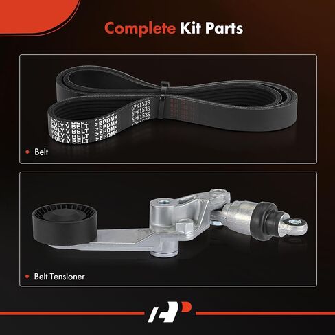 A-Premium Engine Serpentine Belt Drive Kit Compatible with Toyota Corolla 1998-2008, Matrix 2003-2008, Celica 2000-2005 & Chevrolet Prizm 1998-2000 - 1.8L in Saudi Arabia