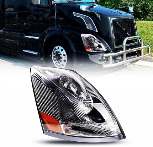 مجموعة المصابيح الأمامية متوافقة مع 2004-2017 VOLVO VNL 670 780 هالوجين مع استبدال المصابيح الأمامية اليمنى in Kuwait