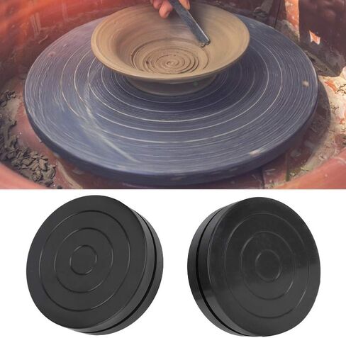 Soft Clay Turntable Pottery 4.53 Inch Double Side Plastic Ceramic Wheel Manual Rotation Table for Ceramic Sculpture in Saudi Arabia