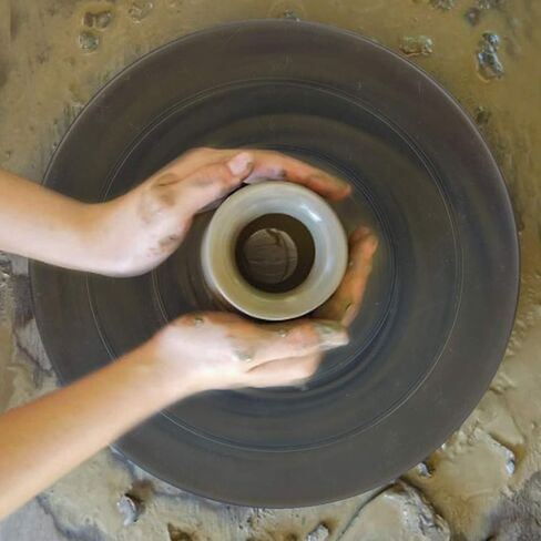 Soft Clay Turntable Pottery 4.53 Inch Double Side Plastic Ceramic Wheel Manual Rotation Table for Ceramic Sculpture in Saudi Arabia