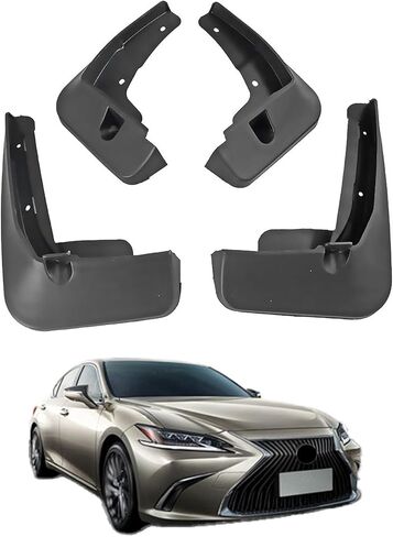 اللوحات الطينية لسيارة Lexus ES 2018 2019 2020-2025، مطلوبة في جميع الأحوال الجوية ملحقات واقيات الرذاذ الأمامية والخلفية، لا توجد حماية من رواسب الحفر، واقيات الطين من مادة البولي بروبيلين in Saudi Arabia