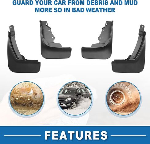 Mud Flap Splash Guard with Mount Accessories Front & Rear Side Mud Guard for Lincoln Corsair 2020-2023 (Set of 4) in Saudi Arabia