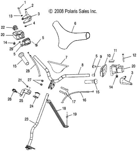 Polaris Snowmobile Brake Lever, Genuine OEM Part 5433528, Qty 1 in Saudi Arabia