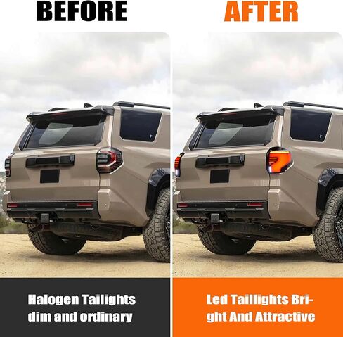 مجموعة مصابيح خلفية مناسبة لسيارة Toyota FJ Crusier 2007-2020 مصابيح خلفية LED مع بداية ديناميكية للتوصيل والتشغيل وتدفق التوجيه الخلفي زوج مجموعة مصابيح خلفية بشريط أبيض in Saudi Arabia