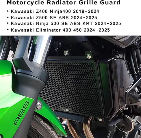 Z650 2017-2024 Motorcycle Radiator Grille Guard Protective Cover for Z650 Z650RS Ninja 650 Urban Tourer Performance 2021 2022 2023 2024 (Black) in Saudi Arabia
