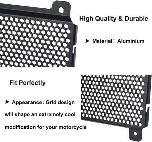 Z650 2017-2024 Motorcycle Radiator Grille Guard Protective Cover for Z650 Z650RS Ninja 650 Urban Tourer Performance 2021 2022 2023 2024 (Black) in Saudi Arabia