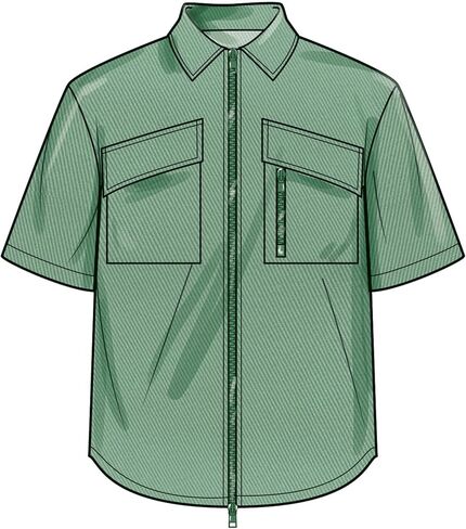 Simplicity SS3110AA Men's Relaxed Fit Shirts, Pull-on Shorts and Pull-on Pants Sewing Pattern Packet, Design Code S3110, Sizes 34-36-38-40-42 in Saudi Arabia