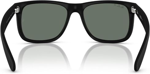 Ray-Ban RB4165 Justin Rectangular Sunglasses, Rubber Black/Clear, 55 mm in Saudi Arabia