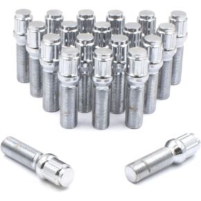 Wheel Accessories Parts, 24 PC Wheel Lug Bolts M14x1.5 33mm Thread Chrome Spline Lug Bolt for After Market Custom Wheels fits Dodge Sprinter 2500 3500 Freightliner 2500 Mercedes-Benz 1500 2500 3500