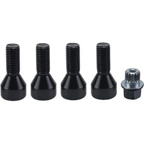 JUEDIMA M12 x 1.5mm Wheel Lock Set Lug Bolts and Nut Fits for BMW 328i 525i 525xi 528i M3 M5 36136786419