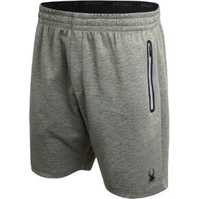 Spyder Men's Active Shorts - Athletic Performance Gym Shorts, Reflective Trim - Running Shorts, Zip Pockets (S-XL)