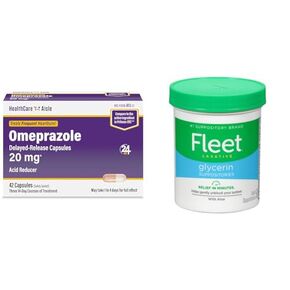 HealthCareAisle Omeprazole 20 mg – 14 Delayed-Release Capsules - Acid Reducer, Treats Frequent Heartburn