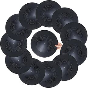 12 Pieces Vinyl Records Decor Blank Vinyl Records for Wall Aesthetic, 12 Inch Fake Vinyl Records Plain Record Decorations for Home Studio Room, Discs Hip Hop Rock 70s 80s 90s Retro Decor