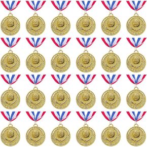 Abaokai 24 Pieces Gold Award Medals Winner Medals Gold Prizes for Sports, Competitions, Party, Spelling Bees, Olympic Style, 2 Inches