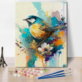 Mushrooms Paint by Numbers Kit for Adults, Flowers Paint by Numbers Natural Scenery, Beginner with Painting Brush and Acrylic Pigment Painting for Home Room Decor Gift 16x20 Inch (Frameless)