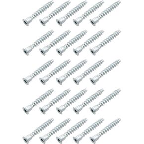 TAODAN 25pcs Furniture Confirmat Screws Carbon Steel Hex Socket Wood Screws M7x50mm for Wood DIY Knock Down
