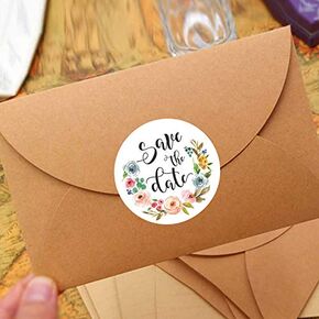 ZLKAPT 120PCS Save The Date Wedding Stickers Wedding Favor Stickers Save The Date Labels Stickers Envelope Seal Bridal Shower Stickers