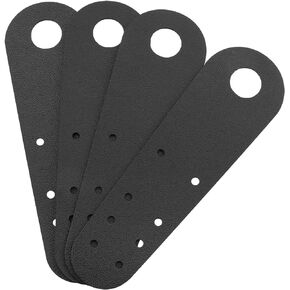 ITROLLE 2PAIRS Roller Skate Toe Cap Guards Protectors Artificial Leather Case Leather Flat Toe Guard Protectors Toe Cap Guards Protectors, Black