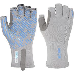 HOT SHOT Men's Fingerless Fishing Gloves with UV Protection – UPF 50 Outdoor Cooling Sun Gloves