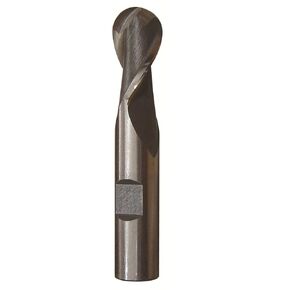 Drill America - DWCT1110 5/16" X 3/8" High Speed Steel 2 Flute Single End Ball End Mill, DWC Series