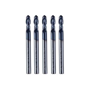 Ball Nose End Mills JESTUOUS Carbide Spiral Router Bits 2 Flute 1/8" Shank Dia. 3/8" Flute Length for Milling Metal Steels,5 Pieces