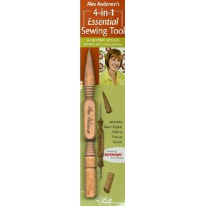 Alex Anderson's 4-in-1 Essential Sewing Tool: Includes Seam Ripper, Stiletto, Presser, and Turner