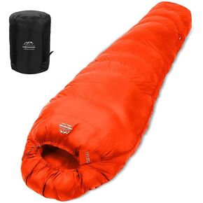 Mummy Sleeping Bag|3-4 Season Camping Sleeping Bag for Adults-14℉-59℉Extreme,Washable,Warm & Cool Weather for Outdoor Hiking Travel Gear Must Kids Sleep Accessories