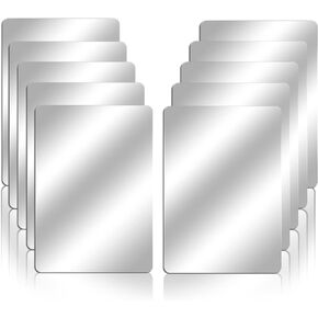BENBO 10PCS Plastic Mirrors, School Shatter Proof Plastic Mirrors Square Mirror Tiles with Round Corners Acrylic Safety Mirror Sheets Non Glass Safety Mirrors for Classroom Home, 4 x 6 in