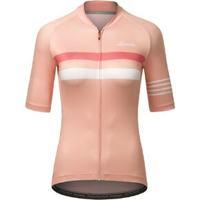 Santic Women's Cycling Jersey Long Sleeve Bike Jersey Biking Shirts Bicycle Tops with Three Pockets