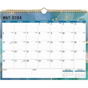 Wall Calendar 2025-2026 – 2 Year Calendar 2025-2026, Jan 2025 – Dec 2026, 14.57 x 11.42 In, 2025 Calendar 24 Months, Monthly Calendar 2025, with Ruled Blocks, Thick Paper, Holidays, To-do List ＆ Notes