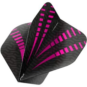 RED DRAGON Hardcore Radical Black & Purple Burst Extra Thick Standard Dart Flights - 4 Sets Per Pack (12 Dart Flights in Total)