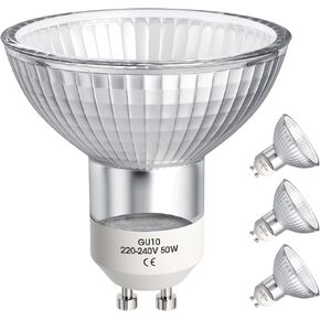 mlogiroa Light Bulbs(Pack of 4) - 50W 110V Wax Warmer Bulbs GU10 LED Bulbs with Long Lasting Lifespan Warm Light Dimmable Light Bulbs Replacemen for Candle Lamps,Wax Melt