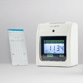 iETURBO حساب وقت حضور وغياب موظفي الأعمال الصغيرة يتضمن محاذاة ساعة الوقت، و100 بطاقة زمنية، ومفتاحي أمان، وخرطوشة شريط حبر واحدة ودليل تعليمات