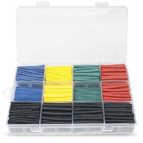 URBEST 530 Pcs 2:1 Heat Shrink Tubing Tube Sleeving Wrap Cable Wire 5 Color 8 Size (530Pcs Heat Shrink Tube)